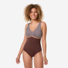Badeanzug Aquagym Damen - Rosy braun