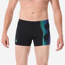 Badehose Boxer Herren Arena - schwarz/türkis