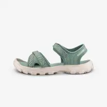 Trekkingsandalen Kinder Größe 32–37 Klettverschluss Wandern - NH100 grün