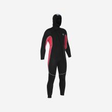 Neoprenanzug mit Kopfhaube Tauchen Herren Neopren 7,5 mm SCD 500 schwarz/rot
