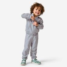 Trainingsanzug Kinder French Terry atmungsaktiv - grau
