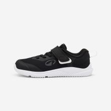 Barfußschuhe Kinder Klettverschluss atmungsaktiv - Stepper Sporty schwarz/weiß
