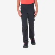 Softshellhose Kinder Gr. 122–170 Wandern - MH500 grau/schwarz
