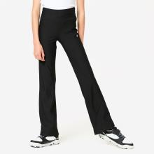 Leggings Mädchen ausgestellt hoher Taillenbund - schwarz