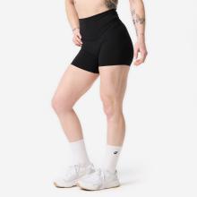 Shorts Damen Crosstraining kurz dehnbar - schwarz