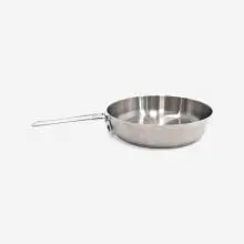 Pfanne Edelstahl doppelter Boden Camping - Ø 20 cm 1,2 L