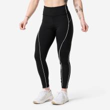 Leggings Damen hoher Taillenbund - schwarz/weiß
