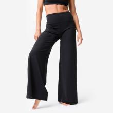 Hose Yoga Pilates Damen weich dehnbar - schwarz