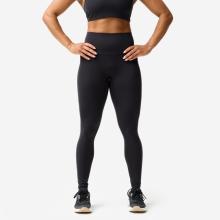 Leggings Damen hoher Taillenbund dehnbar - schwarz