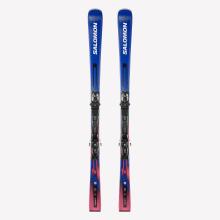 Ski Erwachsene mit Bindung Piste - Equipe 8 Salomon blau/rosa