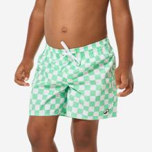 Boardshorts Kinder 100 grün kariert
