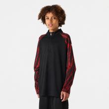 Kinder Fußball Trainingsjacke 1/4 Zip - Puma IndividualLIGA schwarz/rot