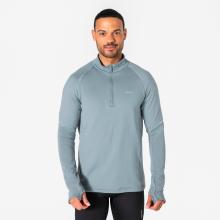 Laufshirt langarm Herren 1/2 Reißverschluss - Run 500 Warm grau
