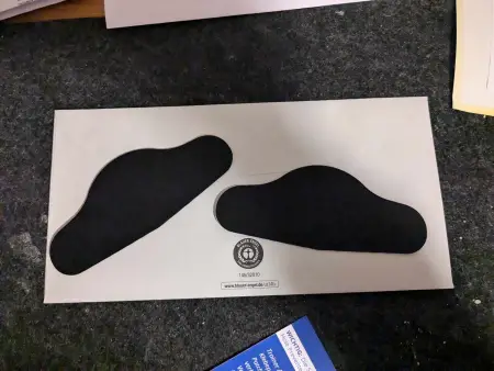 Man sieht die Patches